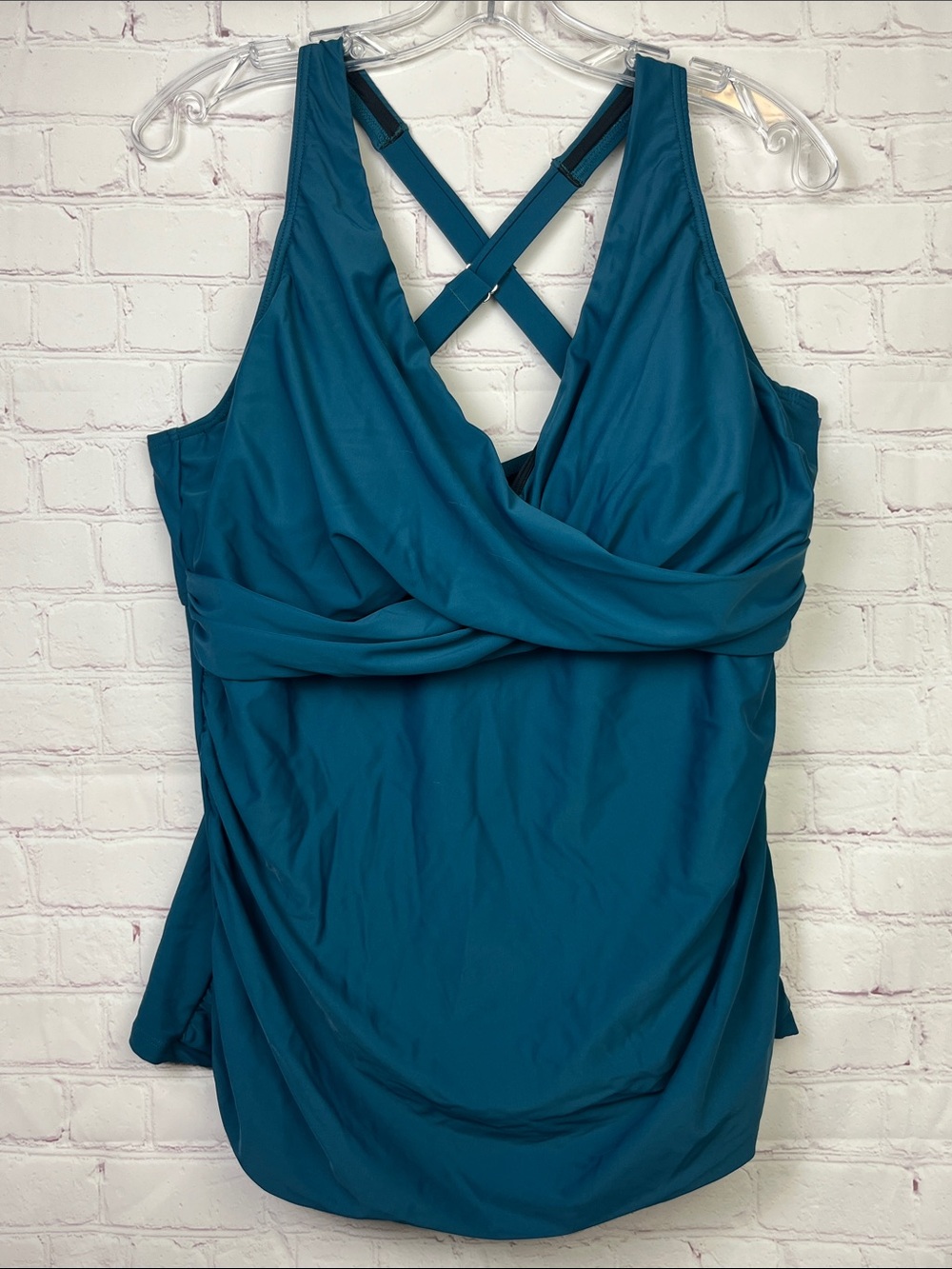 Firpearl Underwire Tankini Top in Teal